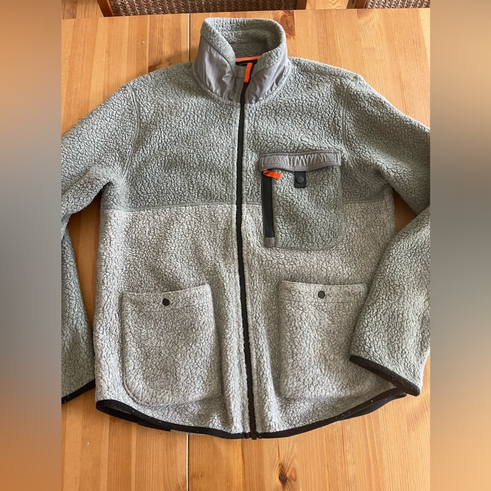 Hoka fleece zip up - men’s medium, grey